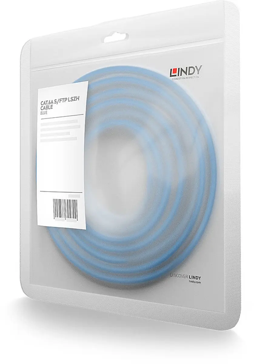 Lindy CAT 6A S/FTP Patchkabel 3m - Blauw