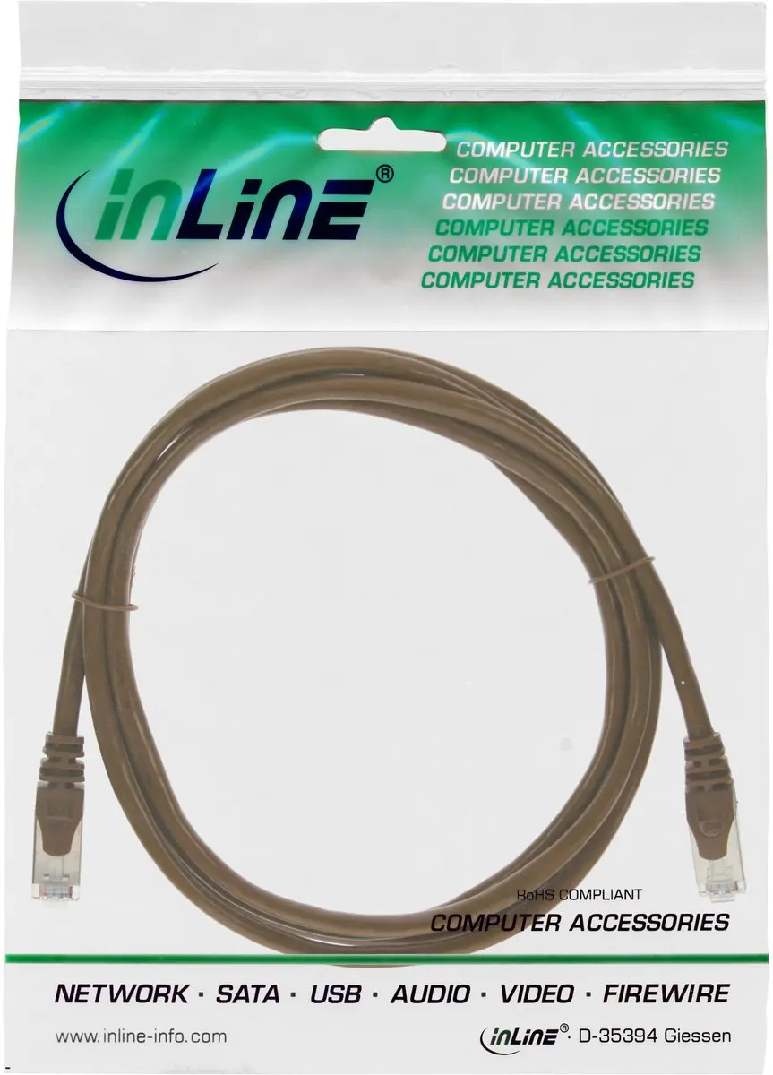 InLine Patchkabel SF/UTP Cat.5e 1,5m - Bruin