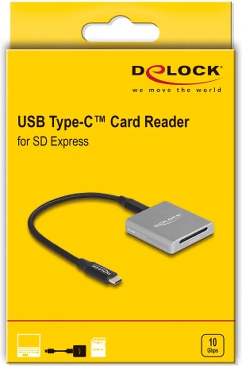 Delock USB Type-C Card Reader SD Express 91006 - Grijs