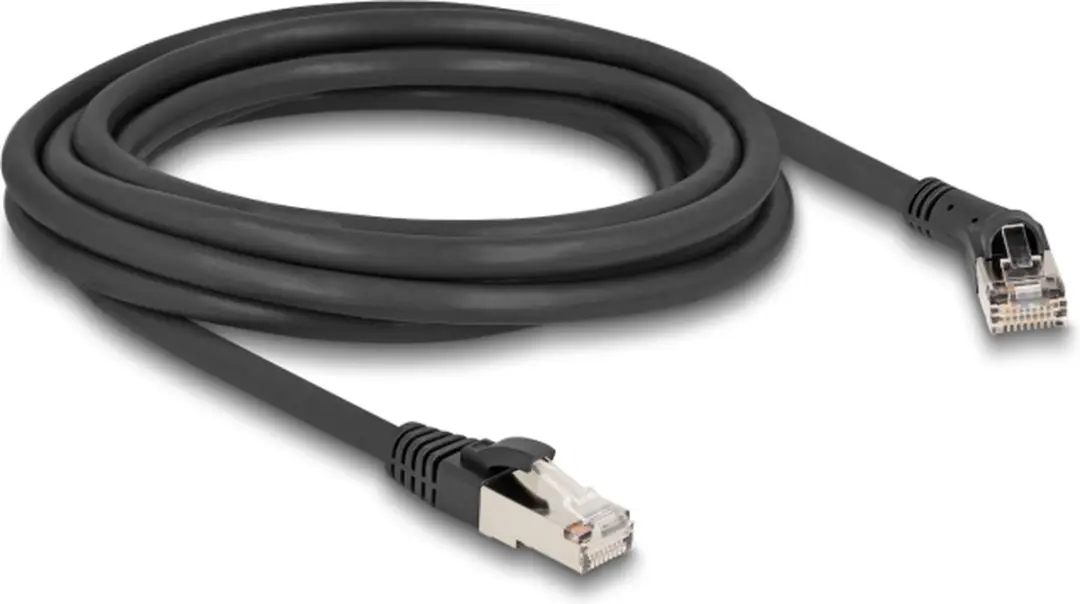 Delock Cat.8.1 RJ45 Netwerkkabel 45° - 3m - Zwart