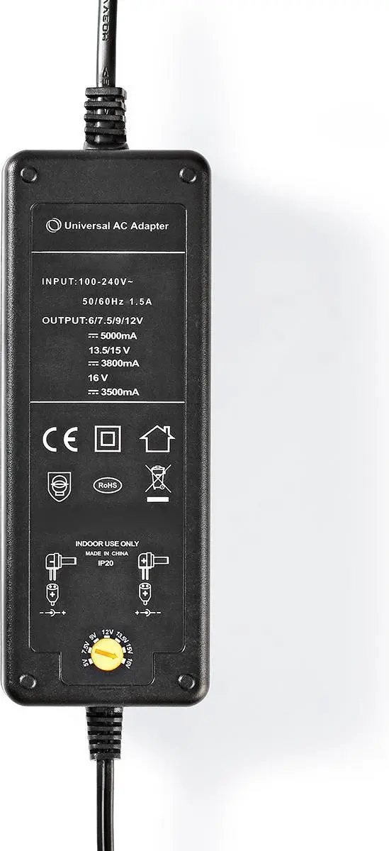Nedis ACPA116 Universele Adapter 60W - 8 Pluggen - Zwart