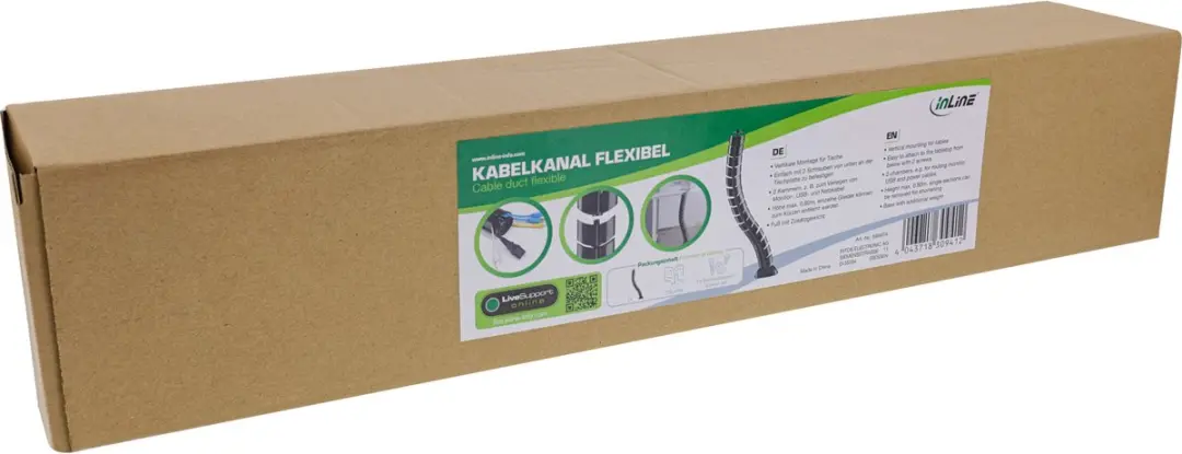 InLine Flexibele Kabelgoot 0,80m - Zwart