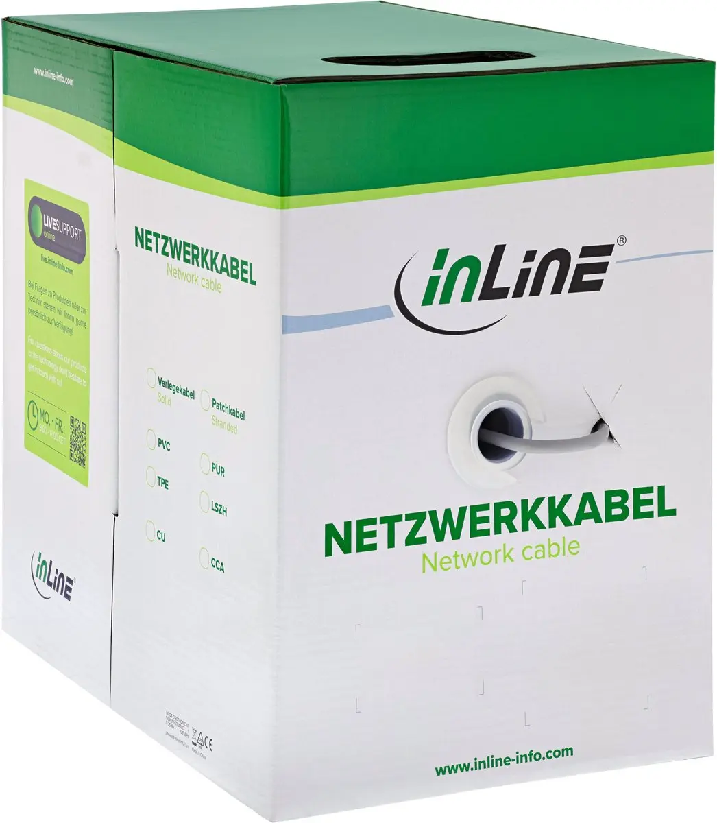 InLine Patchkabel Cat.5e 100m - Grijs