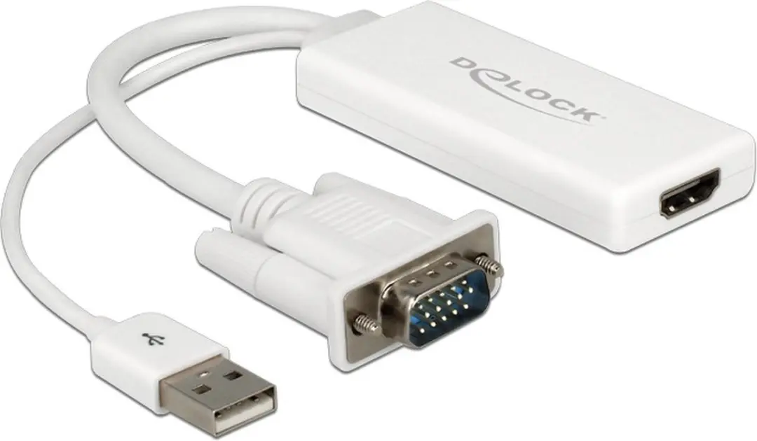 Delock VGA + USB naar HDMI Adapter