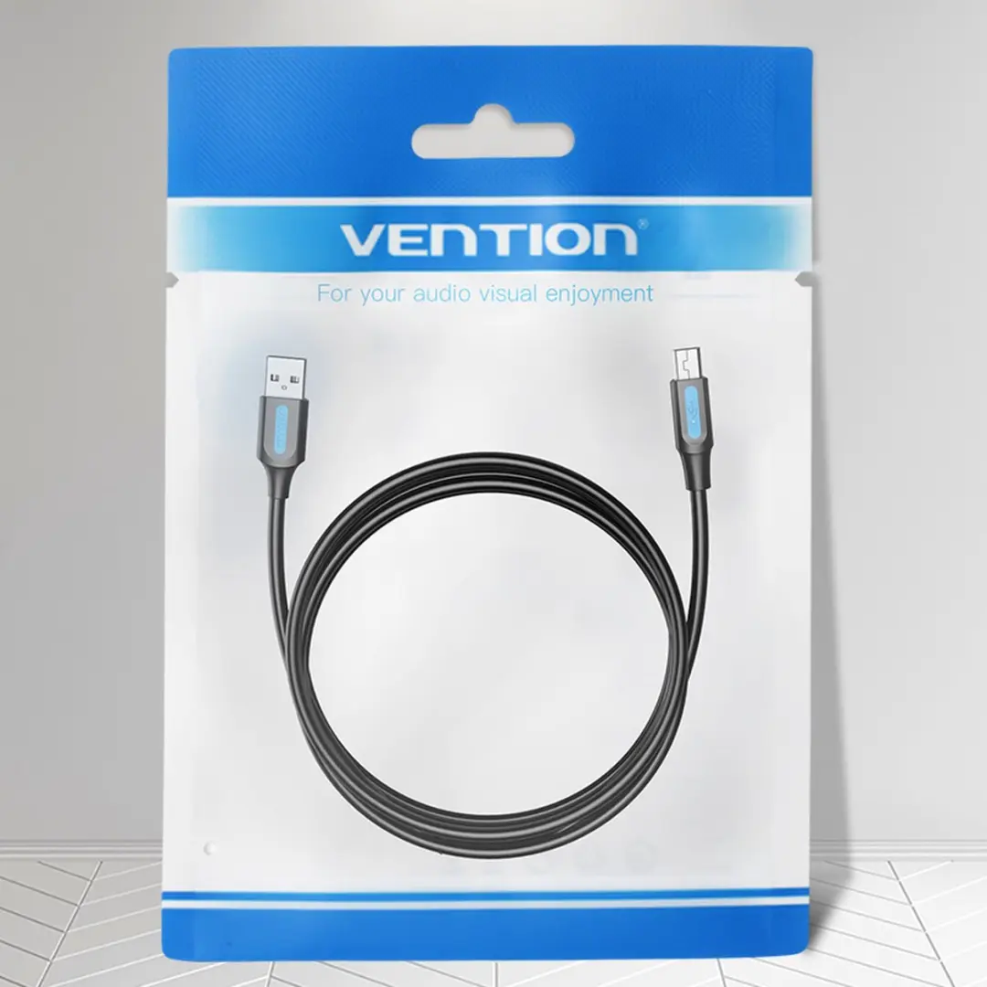 Vention USB 2.0 A naar Mini-B Kabel 0,5m - Zwart