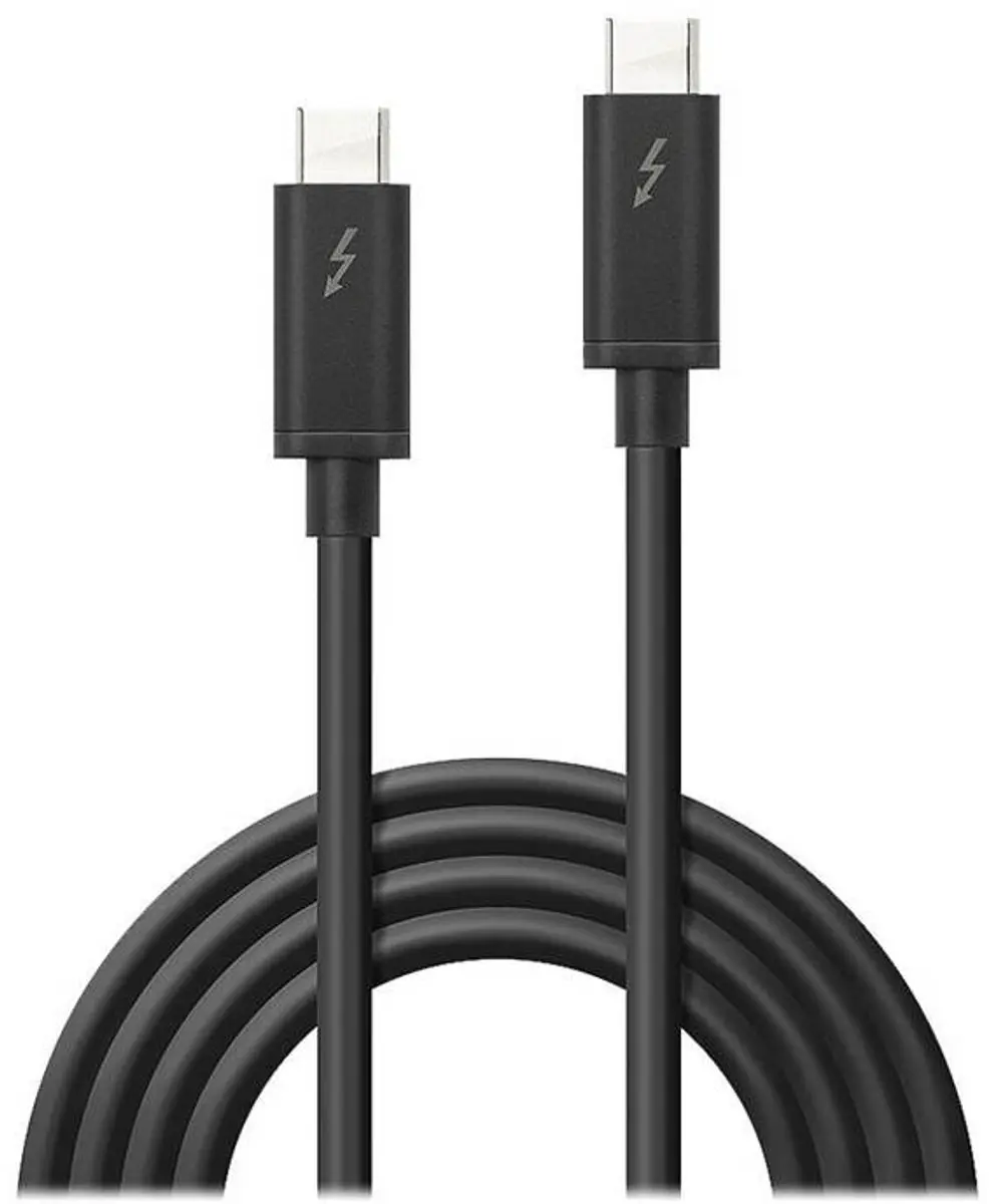 Lindy 41557 Thunderbolt-kabel USB-C 2.0m - Zwart