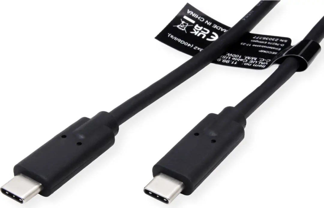 Value USB4 Gen3x2 Kabel C-C 1m - 40Gbit/s 100W