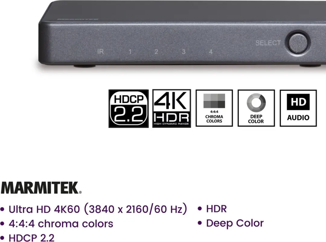 Marmitek Connect 620 UHD 2.0 HDMI Switch 4K 60Hz