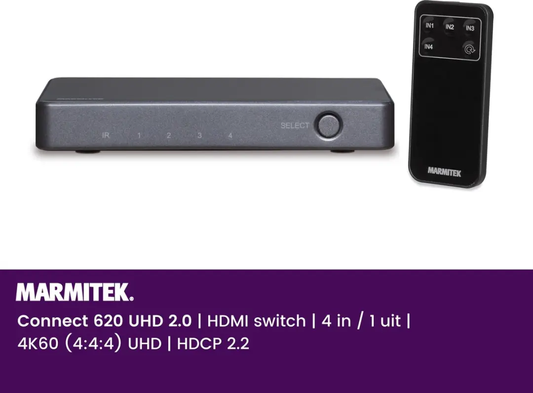 Marmitek Connect 620 UHD 2.0 HDMI Switch 4K 60Hz