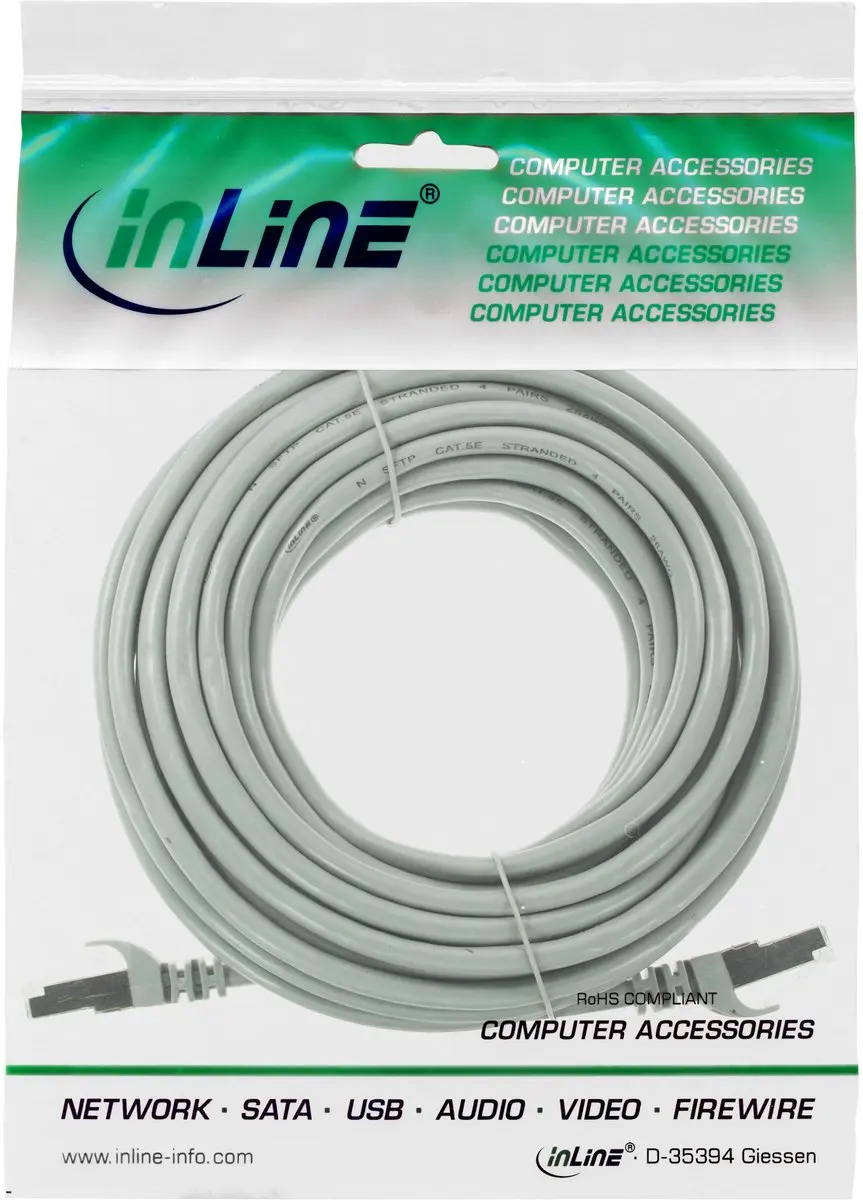InLine Patchkabel F/UTP Cat.5e 5m - Grijs