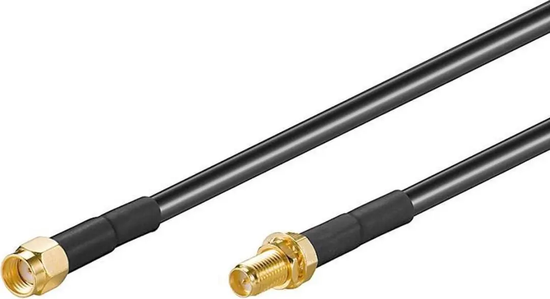 InLine RP-SMA Verlengkabel RG-58 50 Ohm 4m - Zwart