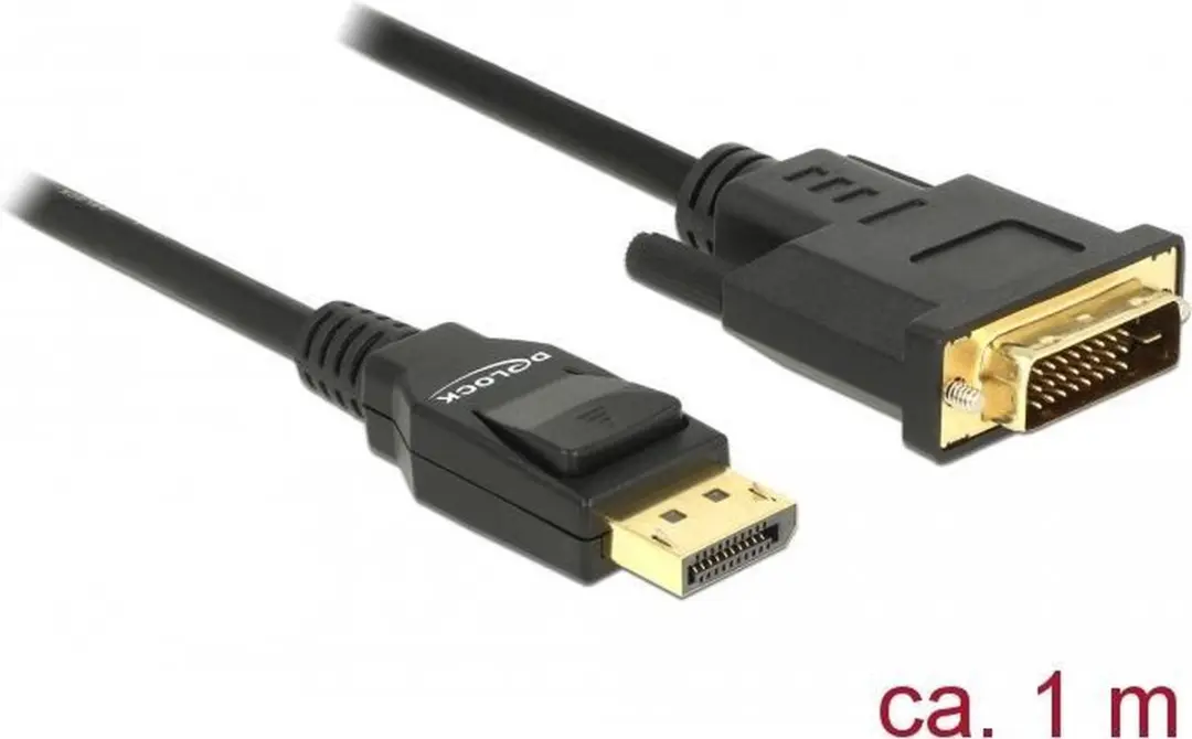 Delock DisplayPort naar DVI Kabel 1m - 4K 30Hz