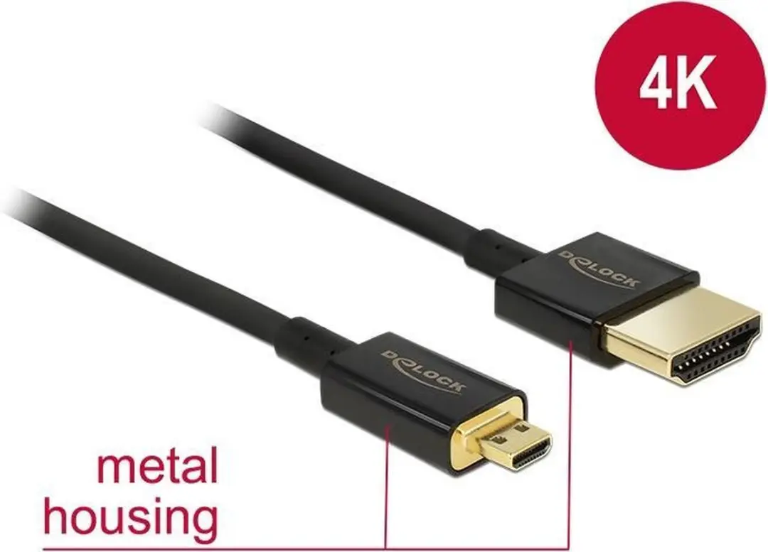 Delock Micro HDMI Kabel 2.0 4K60Hz - 2m