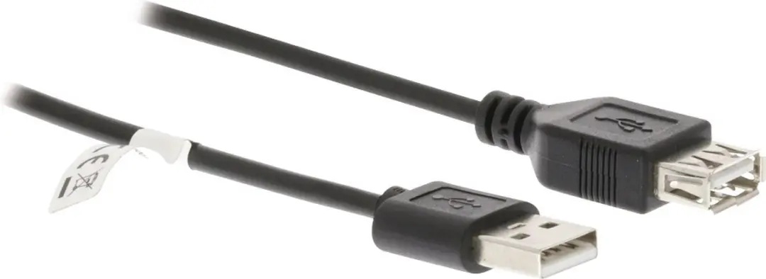 Nedis USB 2.0 A-A Kabel 480Mbps 1m - Zwart