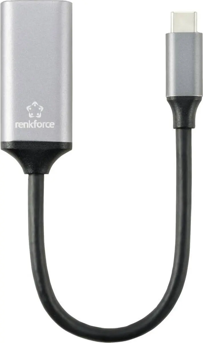 Renkforce RF-5397866 USB-C naar DisplayPort Adapterkabel - 0,15m - Zwart