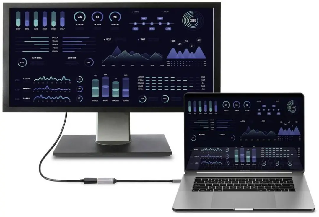 Renkforce RF-5397866 USB-C naar DisplayPort Adapterkabel - 0,15m - Zwart