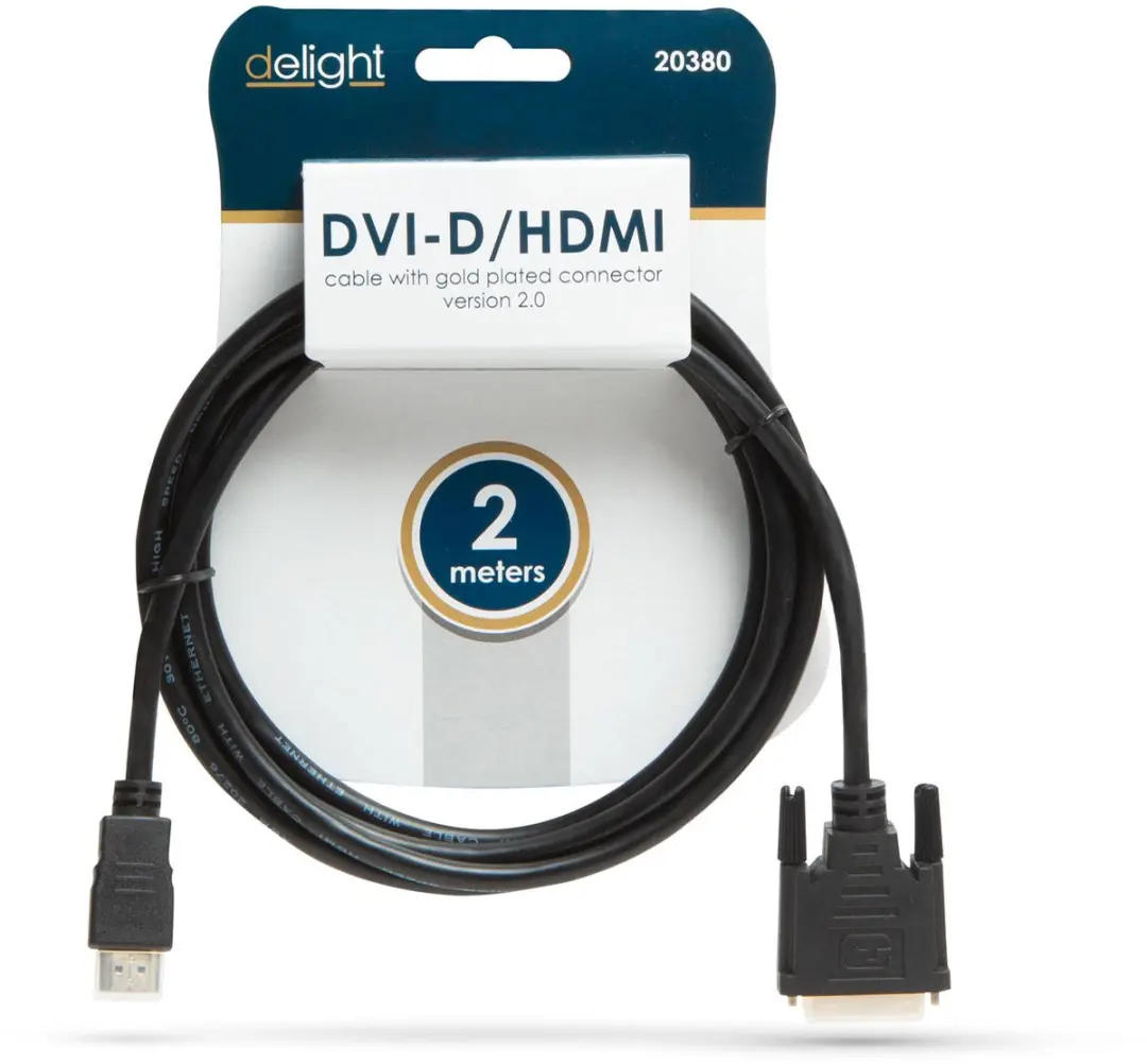 Delight DVI-D naar HDMI Kabel 2m 4K