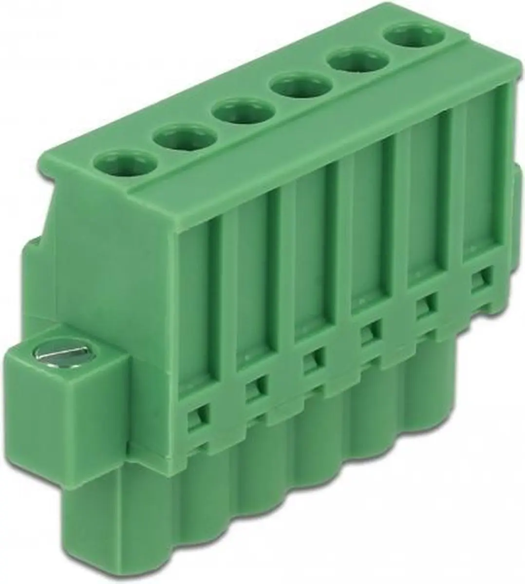 Delock Terminalblokset 6-polig DIN-rail - Groen