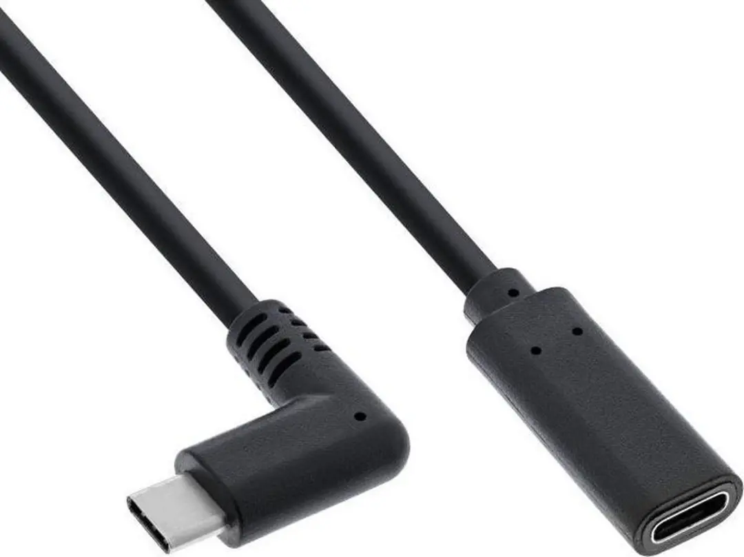InLine USB-C Haaks Verlengkabel 2m - USB3.0 - 20V/3A