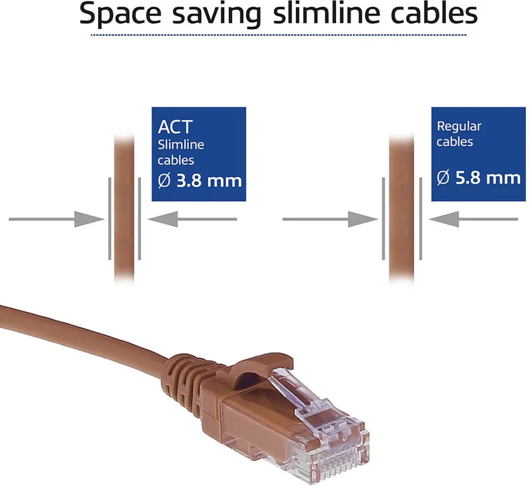 ACT Bruine LSZH CAT6 Patchkabel 10m - DC9210