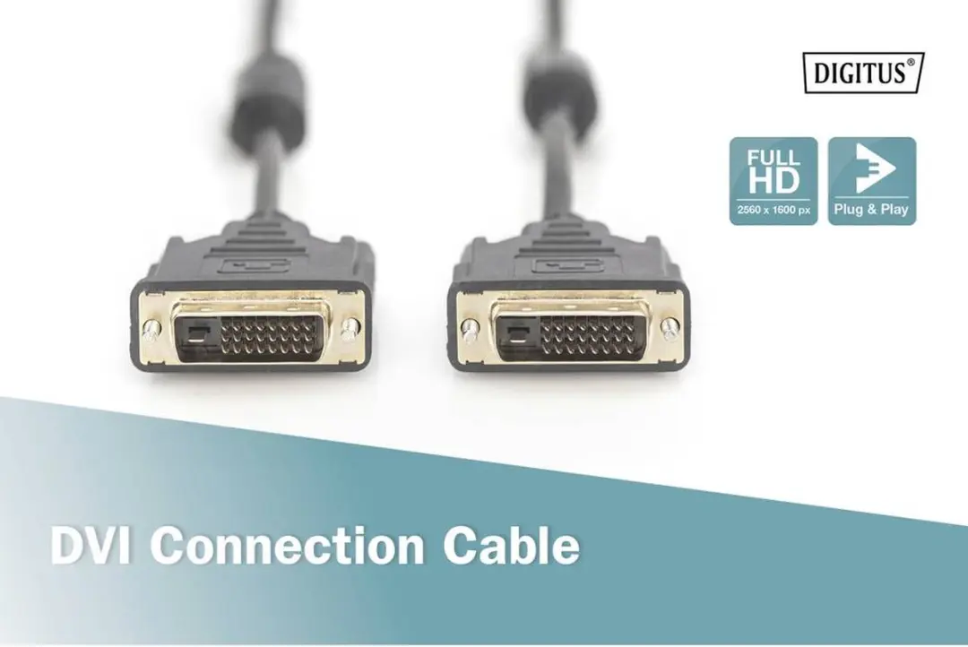 Digitus DVI-kabel AK-320101-050-S 5m - Zwart
