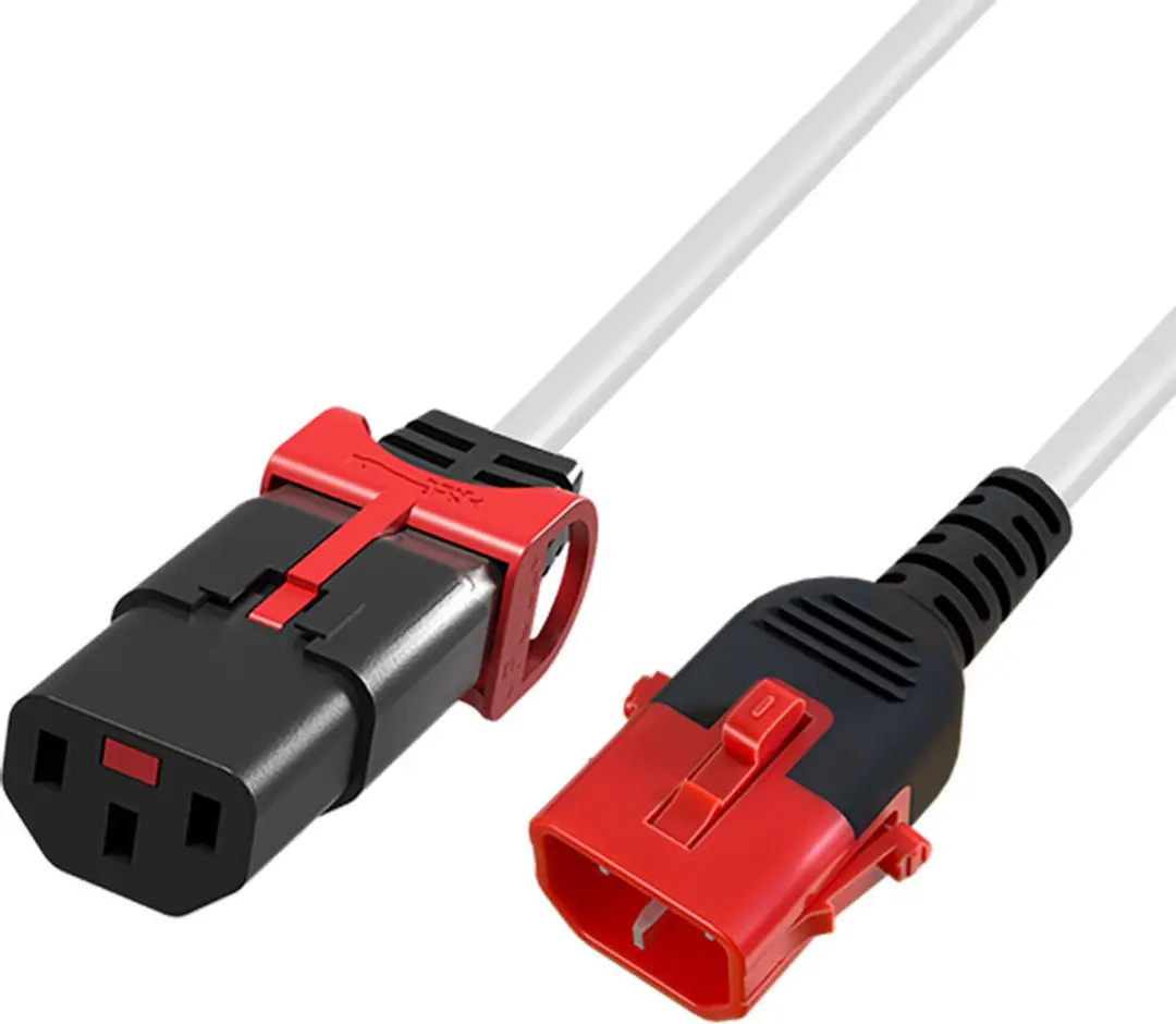ACT PC3609 AK5509 Netsnoer C13-C14 Lock+ - 2m - Wit