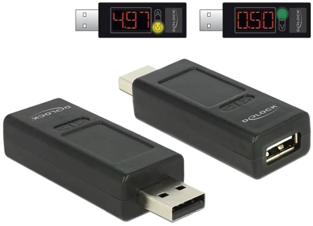 Delock USB2.0 Volt/Ampère-meter Adapter