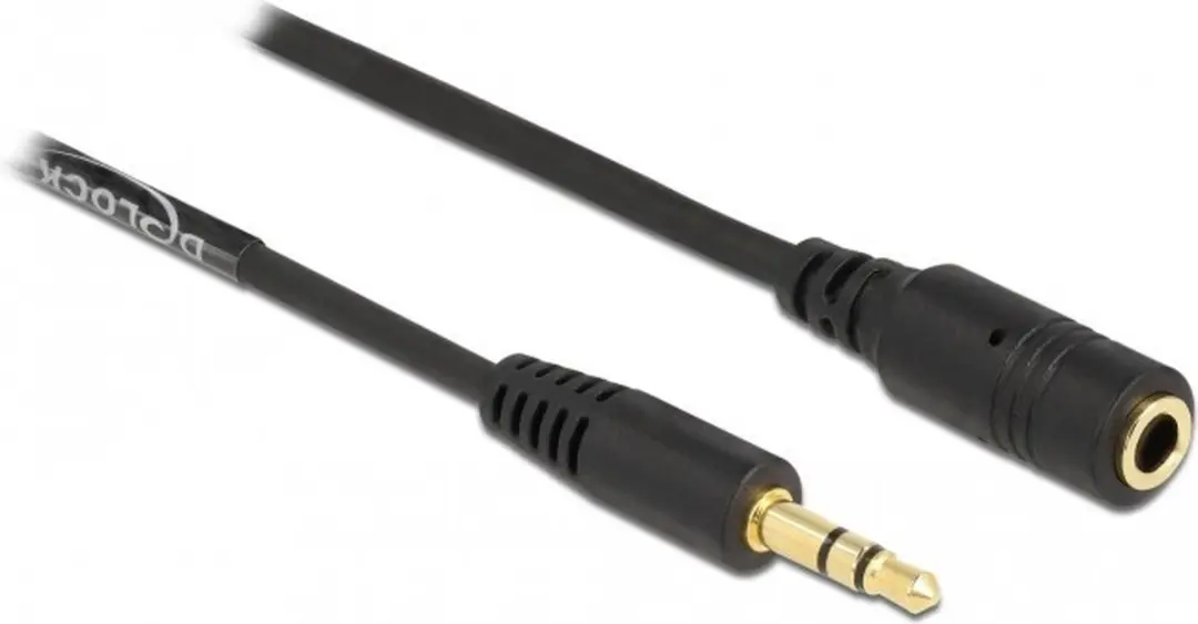 Delock 3.5mm Stereo Jack Kabelverlenging 1.5m - Zwart