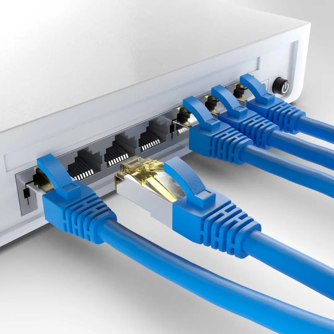 Goobay S/FTP CAT6a Netwerkkabel 10Gbps - 1m - Blauw
