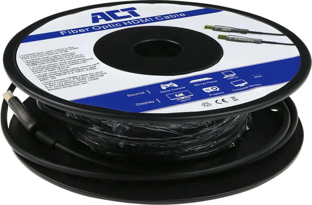 ACT 40m HDMI-A AK3934 Actieve Optische Kabel - Zwart