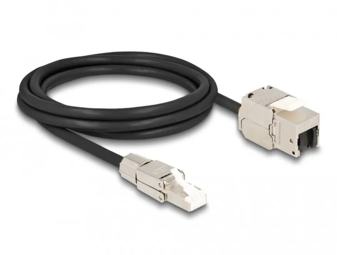 Delock RJ45 Cat.6A Kabel 2m - Zwart