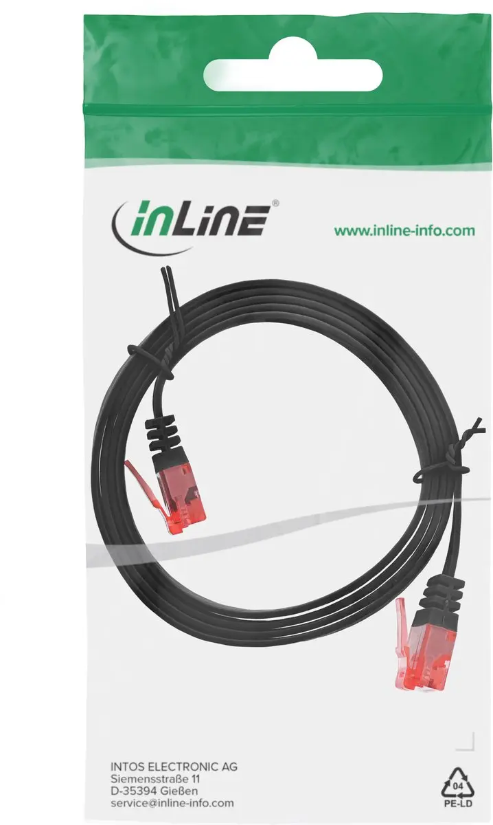 InLine Patchkabel U/UTP Cat.6 1m - Zwart