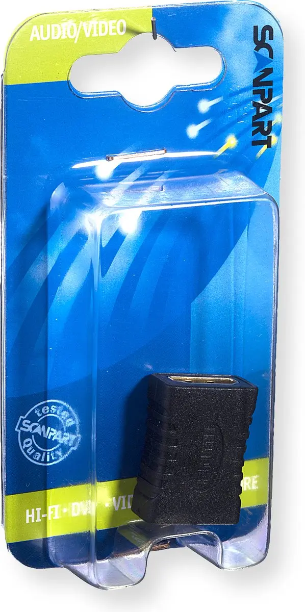 Scanpart HDMI Koppelstuk Female-Female 4K - Zwart
