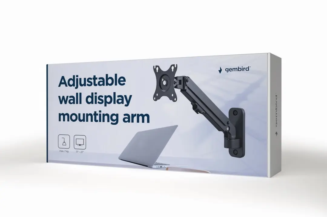 Gembird Muurbeugel 27" - 4 Draaipunten - Zwart