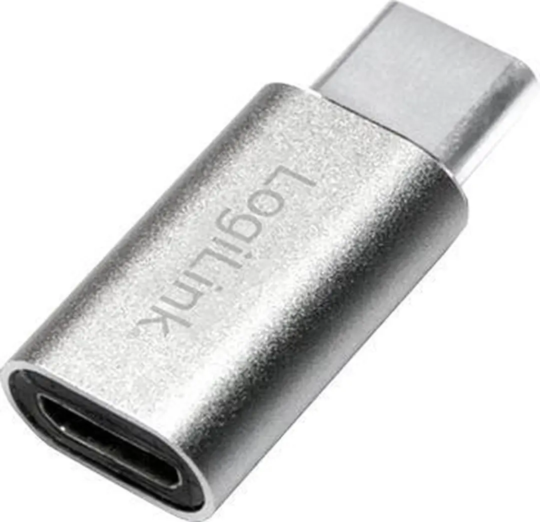 Logilink AU0041 USB3.1C naar USB 2.0 Micro-B Adapter - Zilver