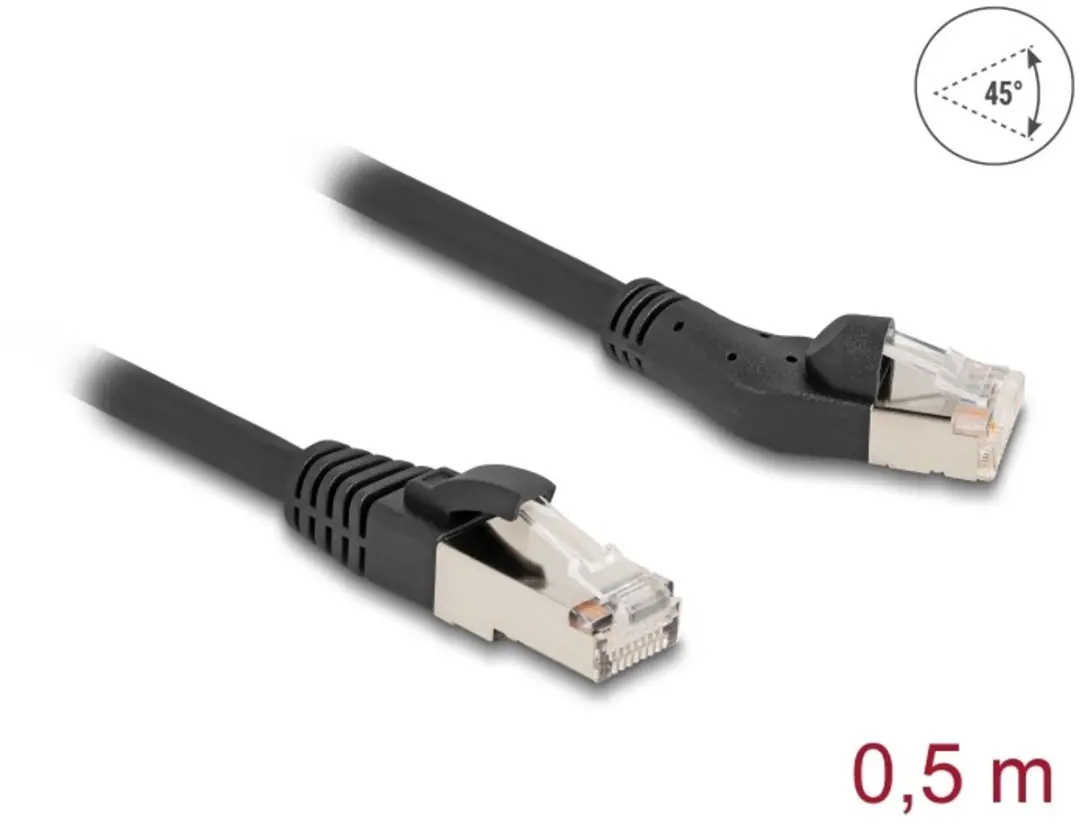 Delock Cat.8.1 S/FTP RJ45 Kabel 45° Links