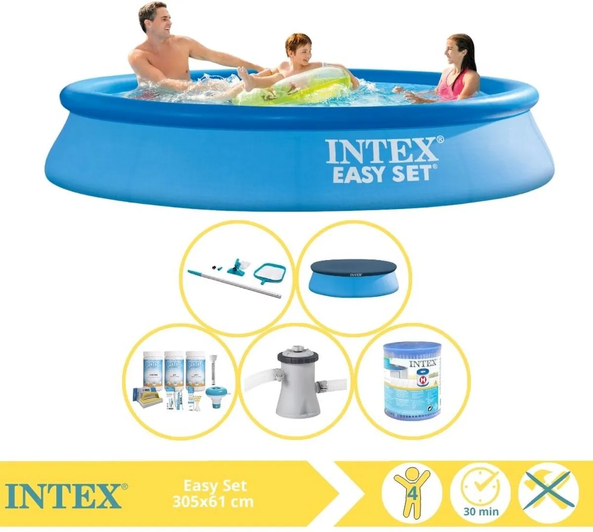 Intex Easy Set 28116NP Opblaaszwembad 305x61cm