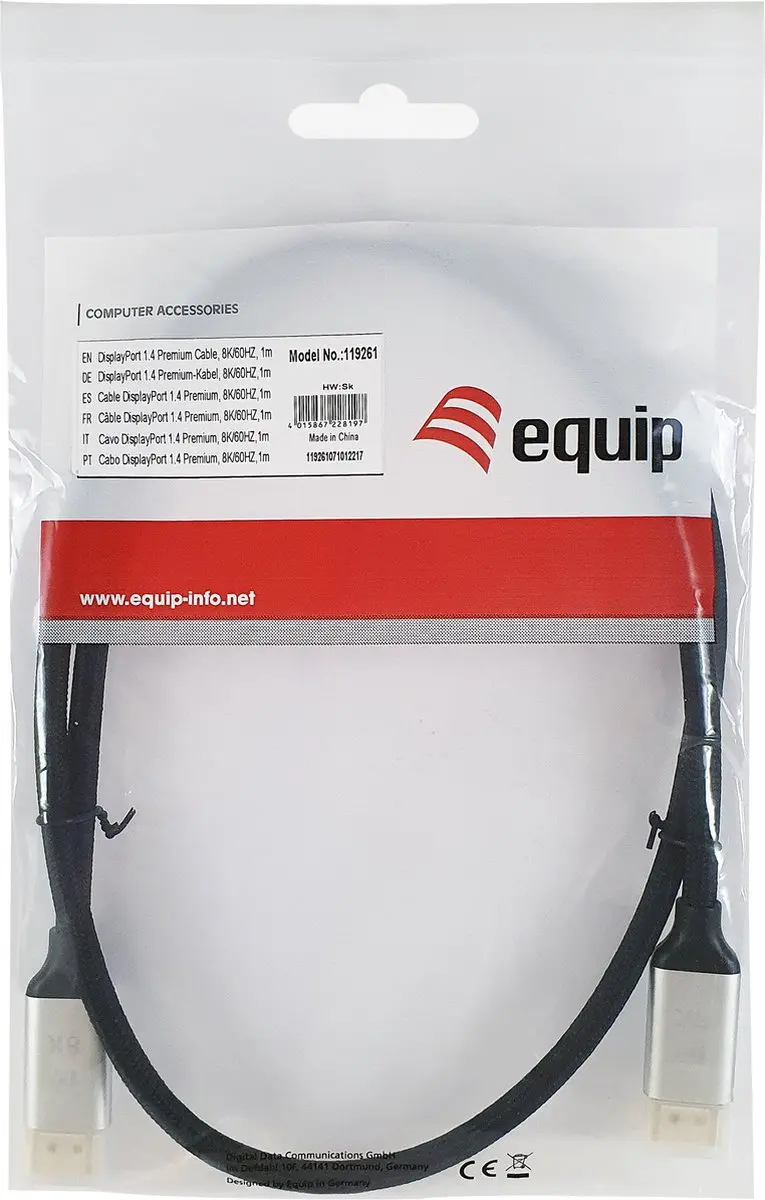 Equip 119263 DisplayPort Kabel 3m - Zwart