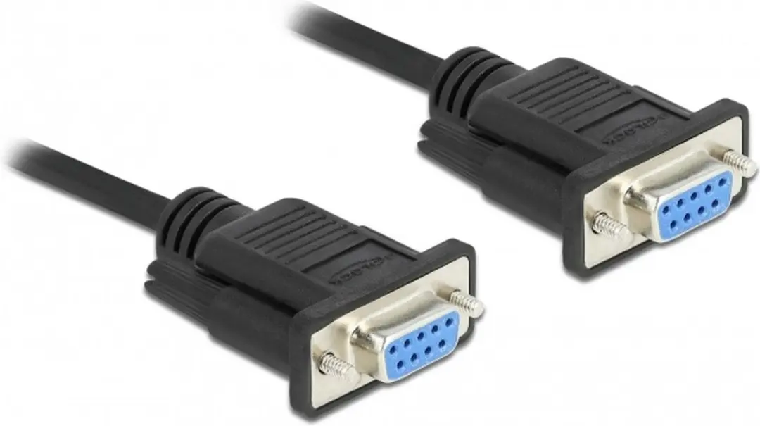Delock RS-232 Null Modem Kabel D-Sub 9 F-F - 2m - Zwart