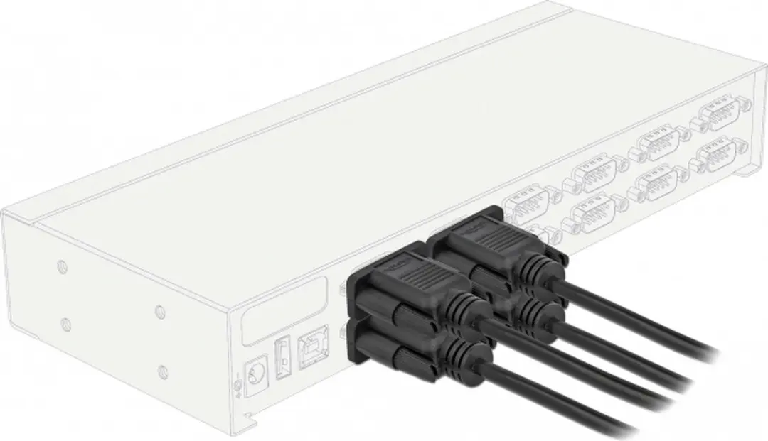 Delock RS-232 Null Modem Kabel D-Sub 9 F-F - 2m - Zwart