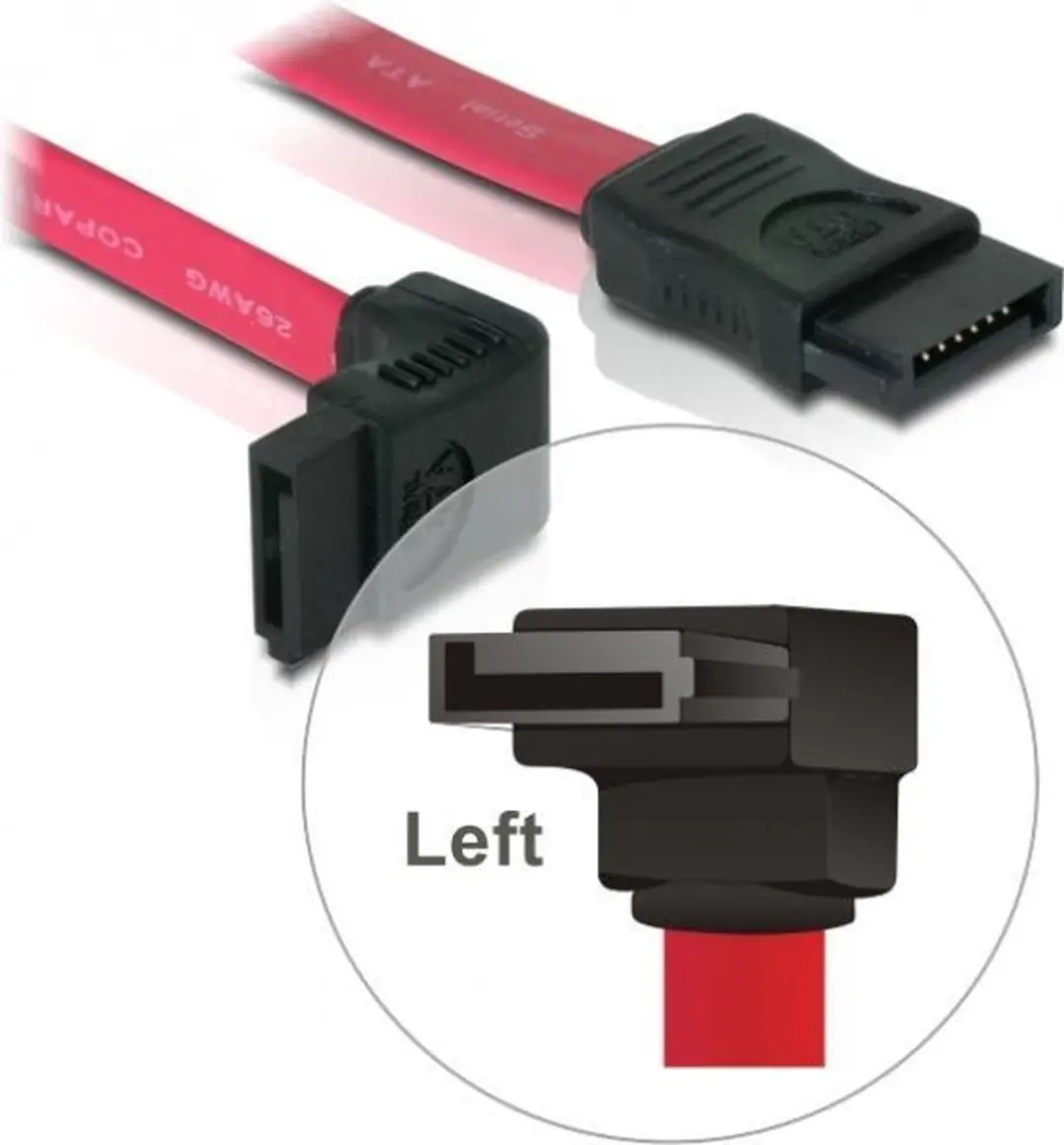 Delock SATA Kabel 50cm - Rood