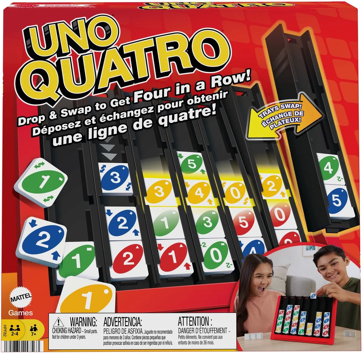 Mattel UNO Quatro Kaartspel HPF82 - 2-4 Spelers