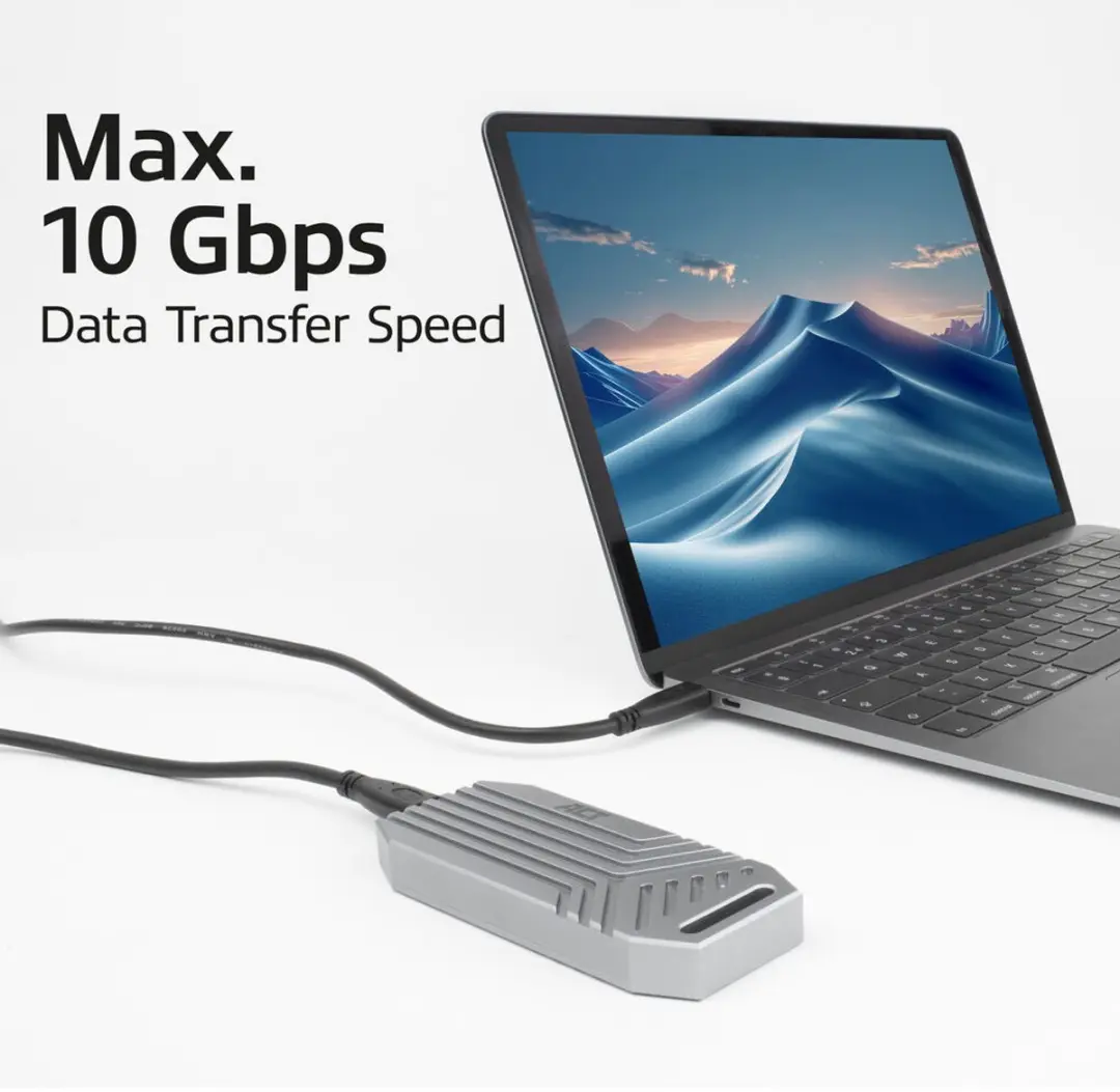 ACT AC7445 USB Type-C Kabel 10Gbps 60W - 5m - Zwart