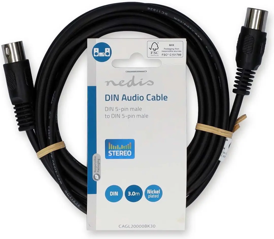 Nedis DIN-Audiokabel CAGL20000BK30 - 3m - Zwart