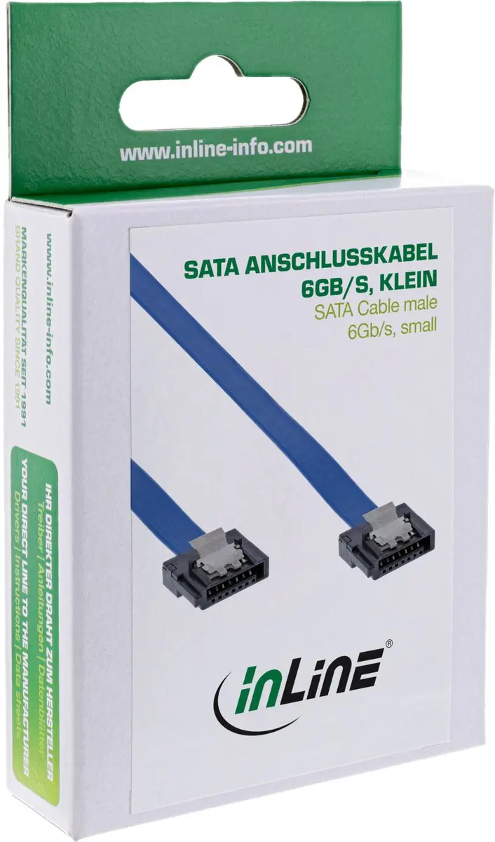 InLine SATA FLEXI Datakabel 6Gbit/s - 0,30m - Blauw