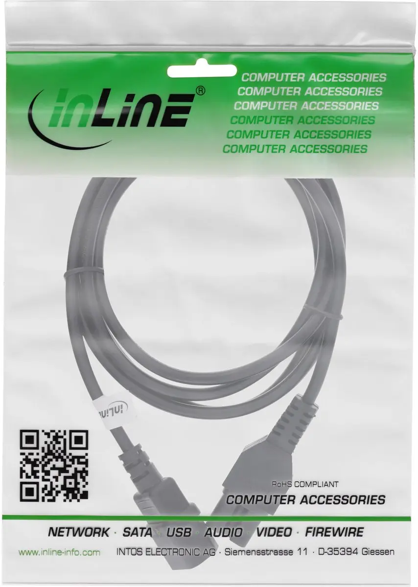 InLine C15-C14 Stroomkabel 3x1,00mm² - 5m