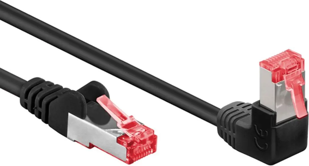 Goobay S/FTP CAT6 Netwerkkabel 0,5m - Haaks - 10 Stuks