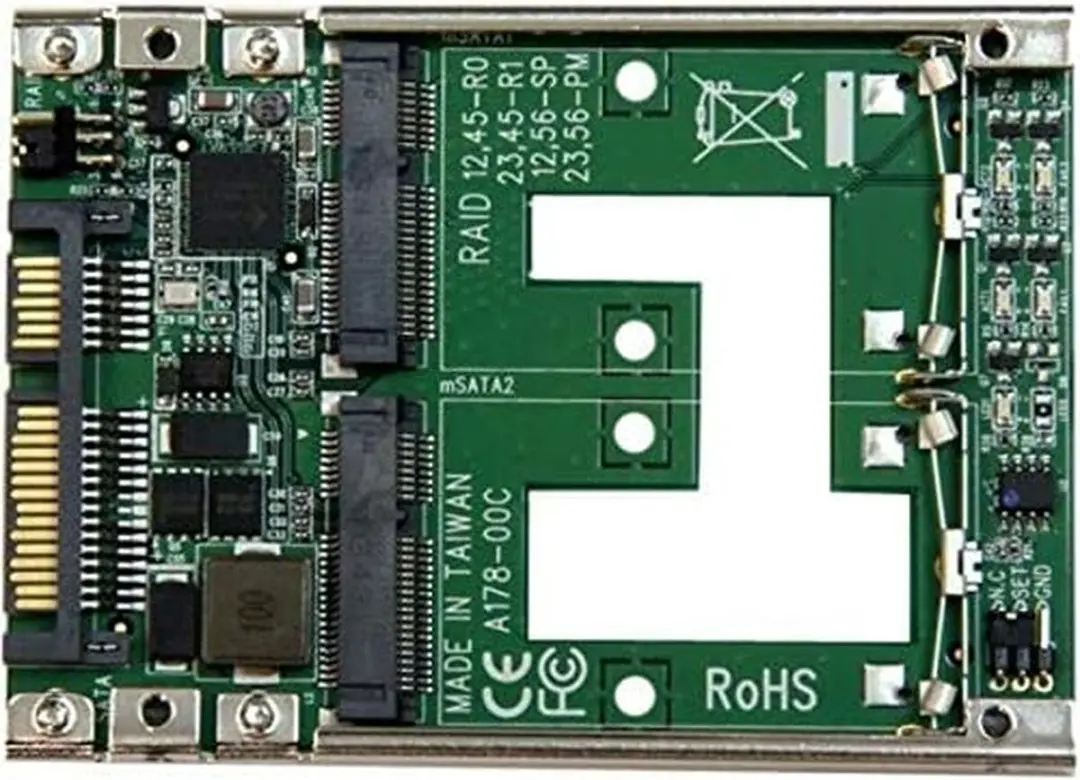 Startech 25SAT22MSAT mSATA naar 2,5 inch SATA RAID Adapter - Zwart