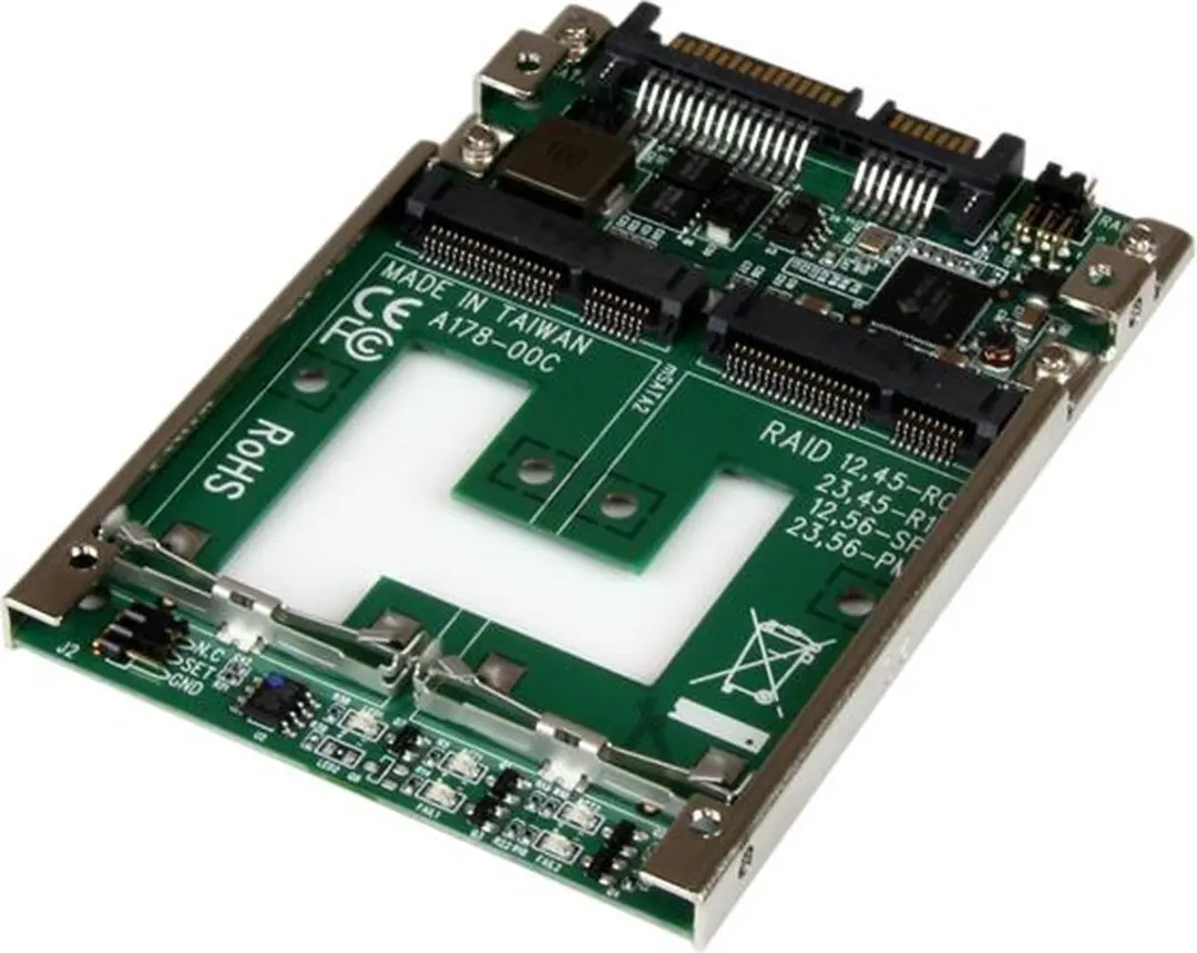 Startech 25SAT22MSAT mSATA naar 2,5 inch SATA RAID Adapter
