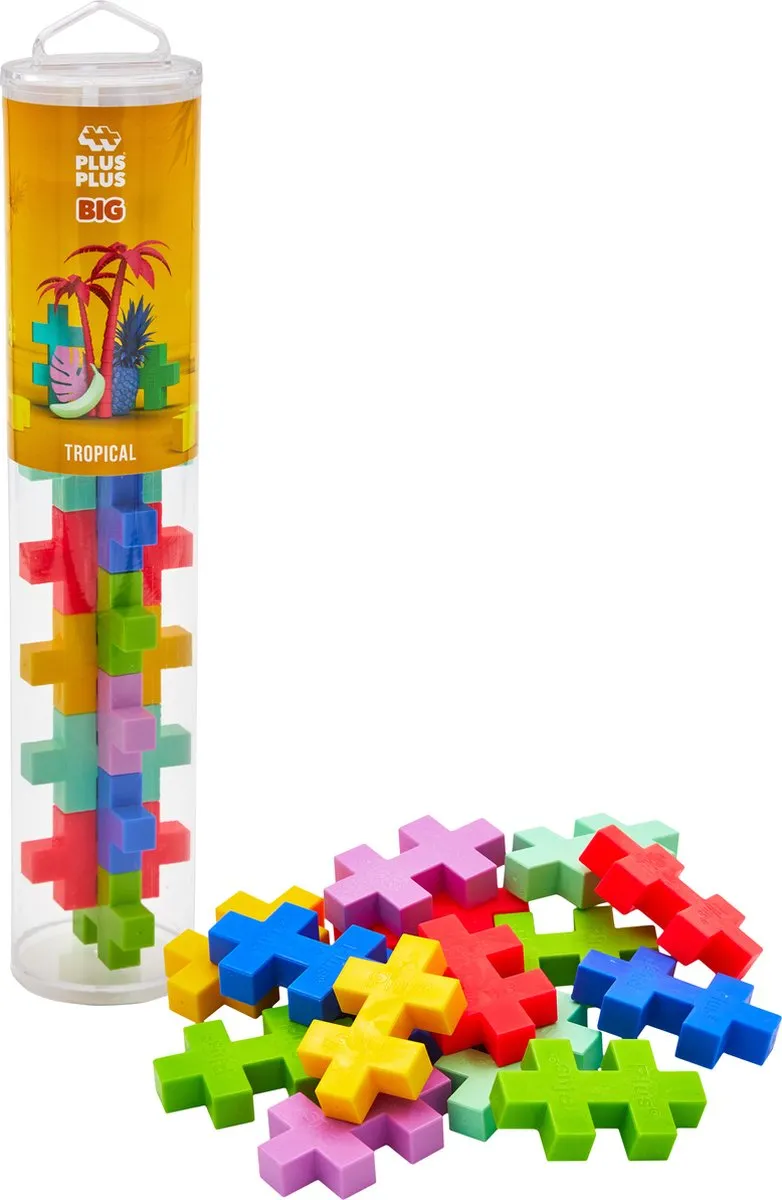 Plus-Plus BIG Tube Tropical 15-delig Bouwset